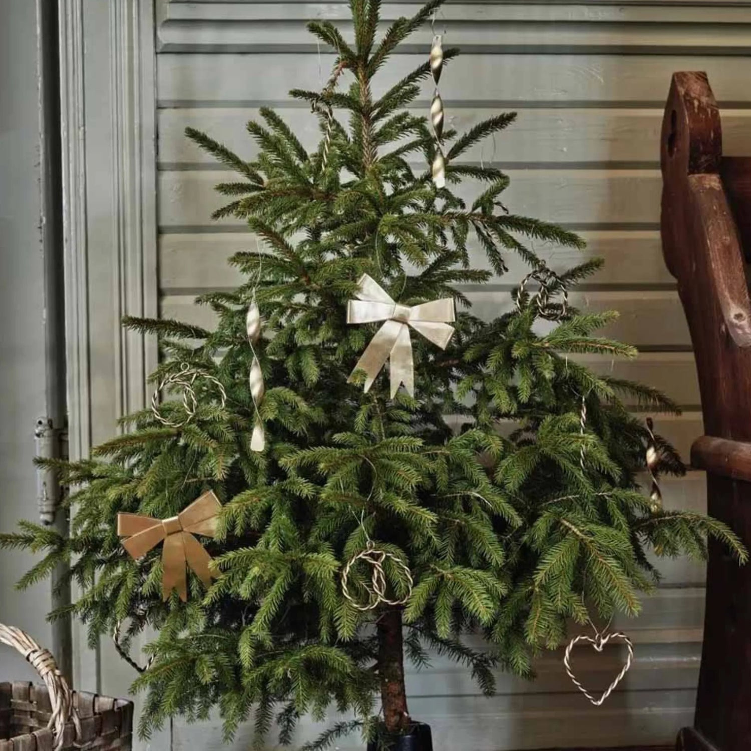 Strömshaga Anhänger Weihnachten &quot;Estelle&quot; Herz messingfarben