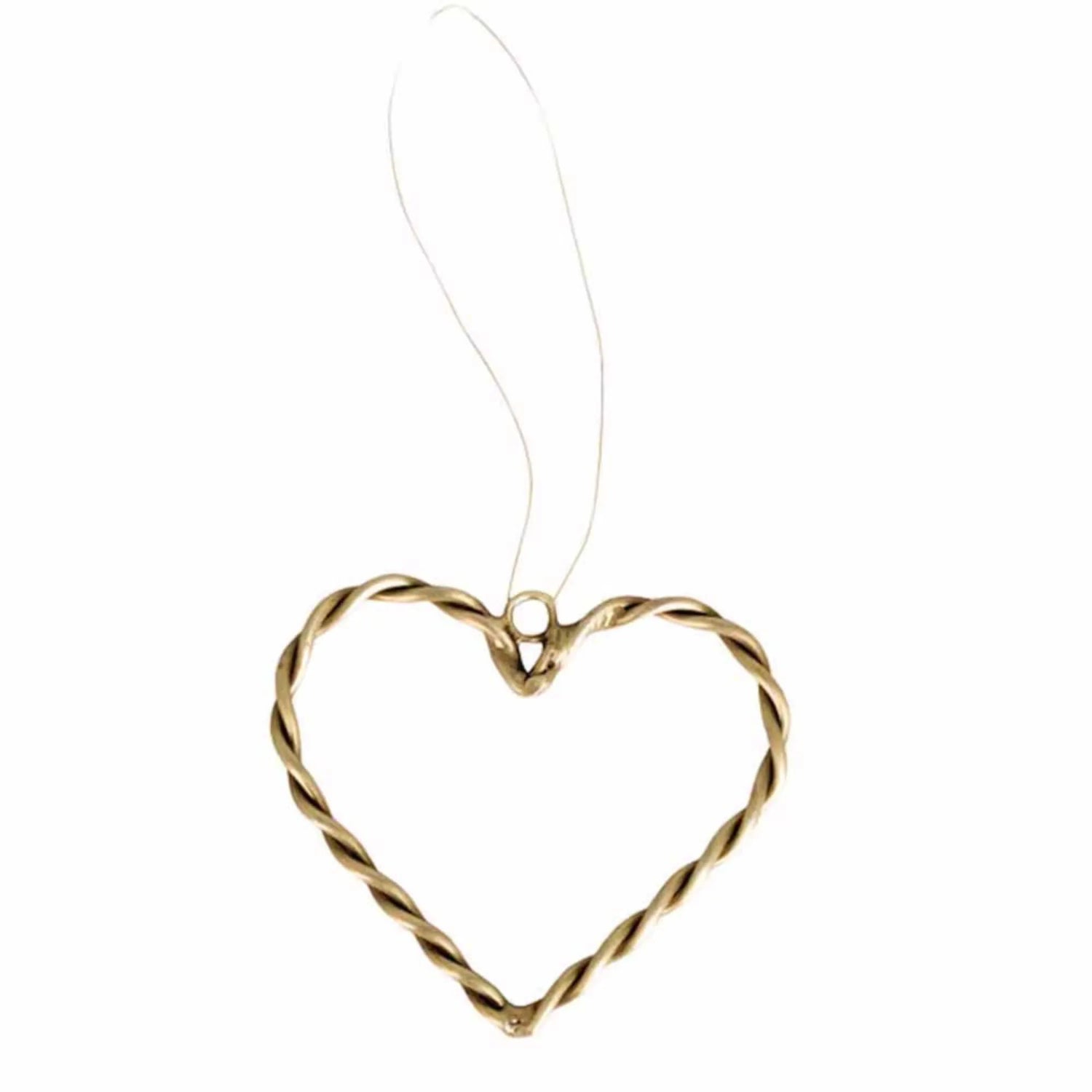 Strömshaga Anhänger Weihnachten &quot;Estelle&quot; Herz messingfarben