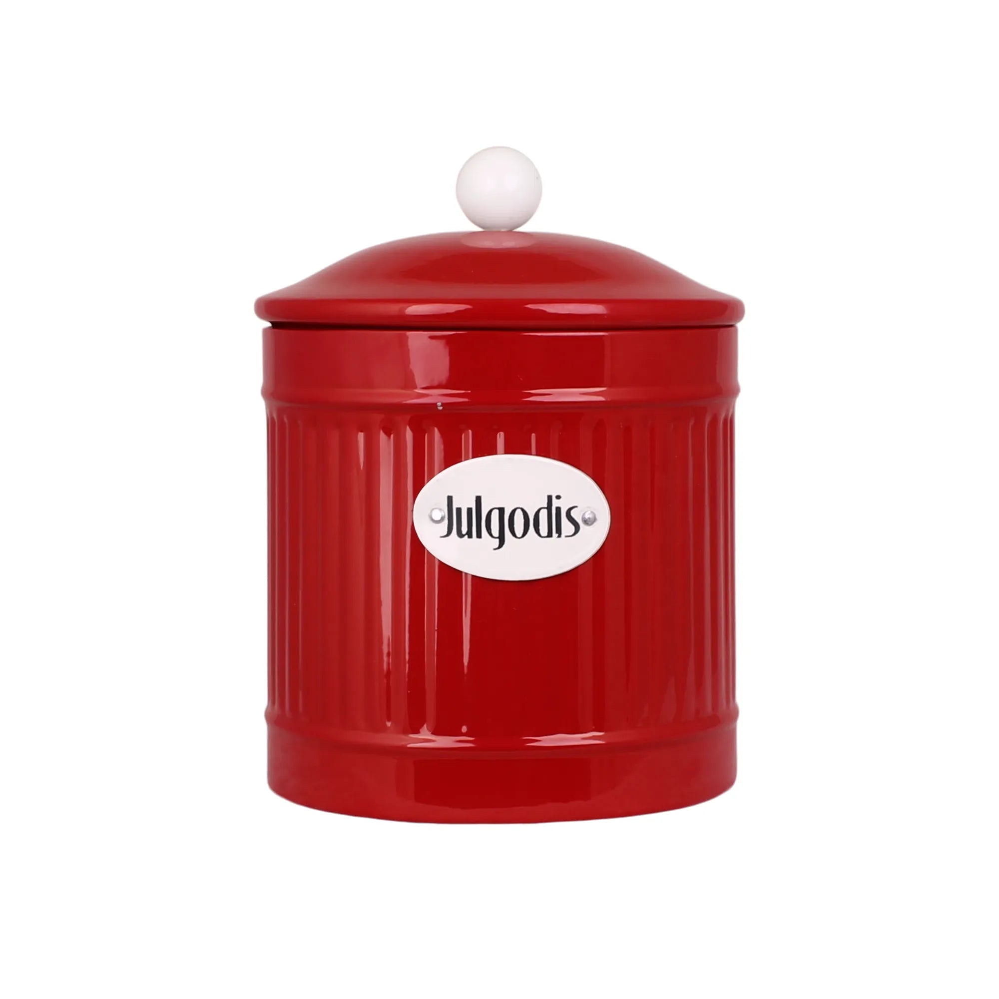 Strömshaga Aufbewahrungsdose schwedisch &quot;Julgodis&quot; Süssigkeiten rot 16 cm