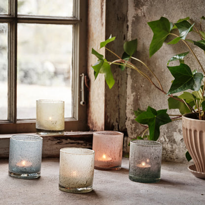Strömshaga Laterne Teelichthalter &quot;Elvira&quot; Ash Rose 9,5 cm