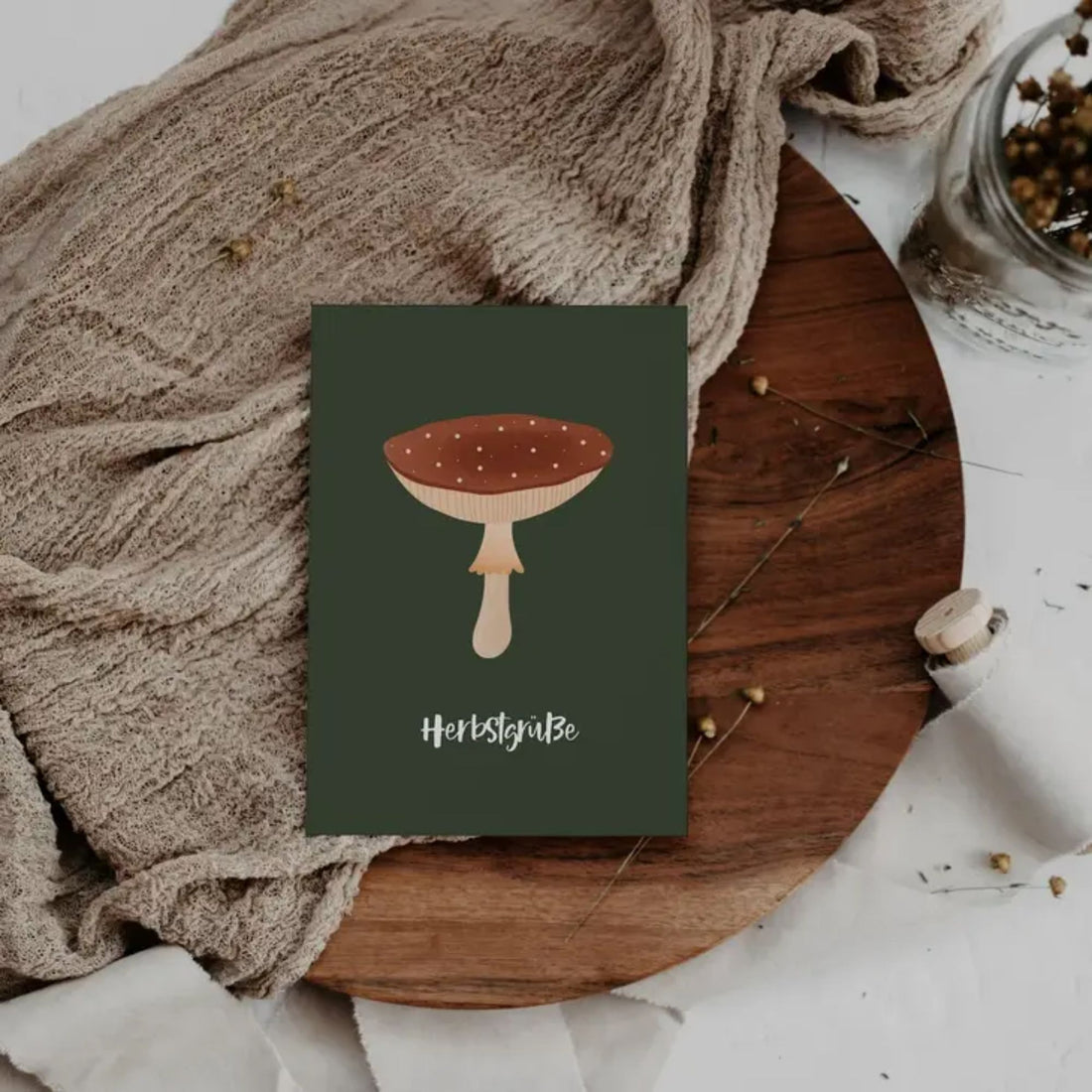 Tilda & Theo Postkarte "Herbstgrüße"