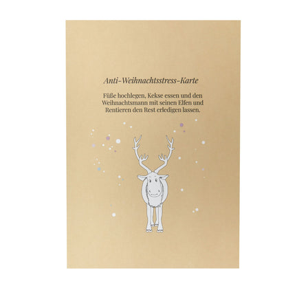 Verblühmeinnicht Postkarte &quot;Anti-Weihnachtsstress-Karte&quot;