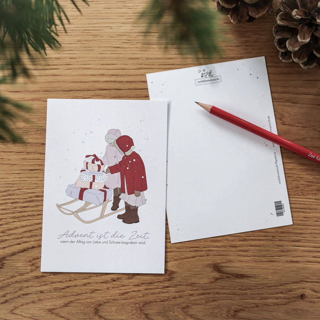 verblühmeinnicht postkarte advent ist die zeit wenn anna und ole shop