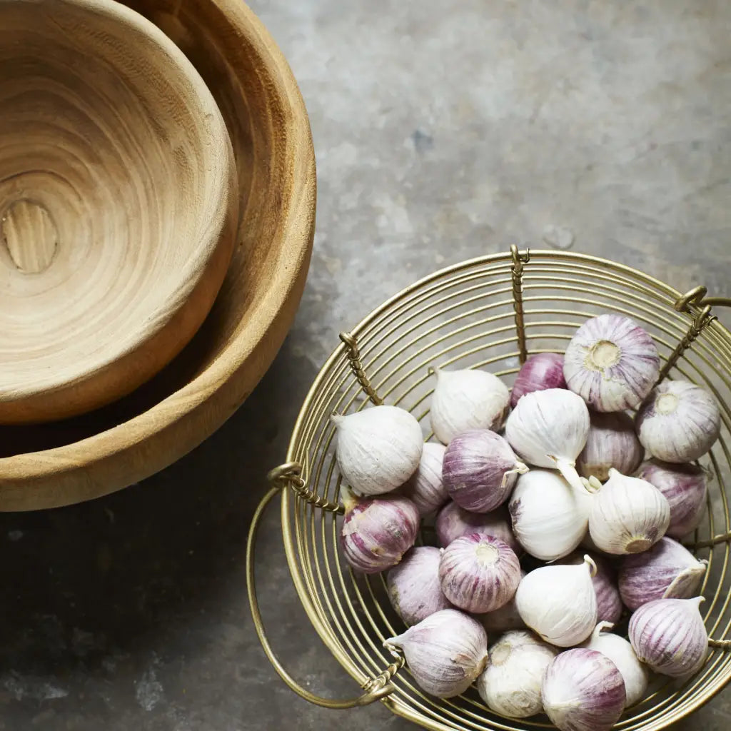 Madam Stoltz 2 Körbe aus Eisendraht goldfarben - Anna und Ole