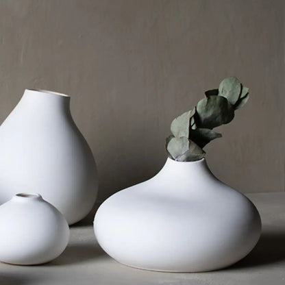Storefactory Källa Vase weiß oder grau Low - Vase